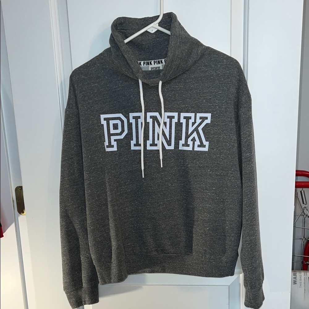 PINK Victoria's Secret Gray Cowl Neck Sweater